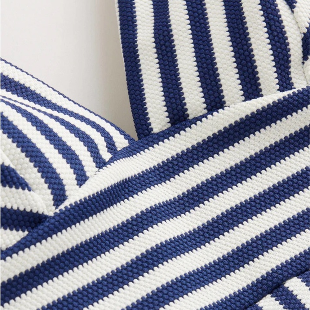 Boden Navy & White Vertical Stripe One-Piece Swimsuit - Picture 8 of 15